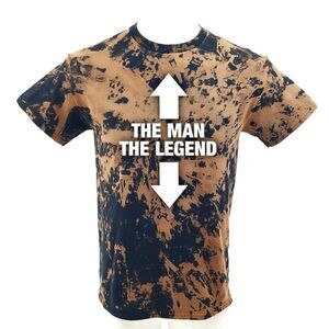 THE MAN THE LEGEND Funny T-shirt Nerd Humor Acid Washed Distressed Rock Band Tee